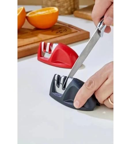 Mini Bıçak Bileyici Taşınabilir Plastik Alet Hızlı Bileme Manuel Bıçak Bileyici Kamp, Açık Hava Etkinlikleri ve Mutfak Gereçleri İçin İdeal