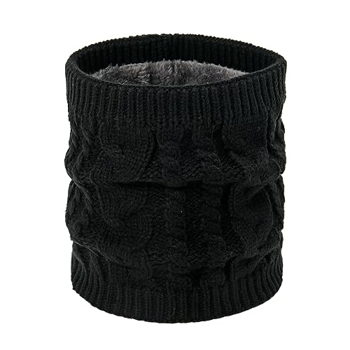 Men Women Winter Beanie Hat Scarf Set Warm Knit Thick Skull Cap Neck Warmer for Winter3