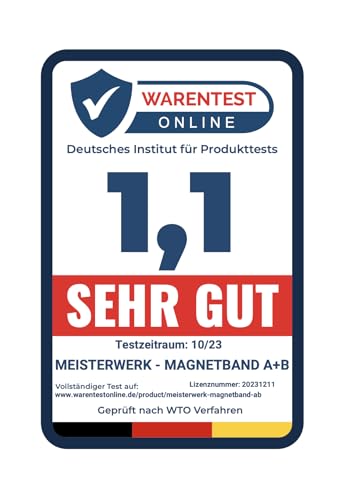 Meisterwerk A B Magnetband für Fliegengitter & Moskitonetze | Magnetband selbstklebend mit stärkstem Spezial Kleber für beste Klebekraft - Verbesserte gegenseitige Anziehung durch Anisotropic Material
