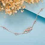 Billie Bijoux 925 Sterling Silver Anklet Bracelets for Women Infinity Heart Ankle Bracelet White Gold Plated Love Charm Adjustable Large Bracelet Gifts for Women Wife - Image 4