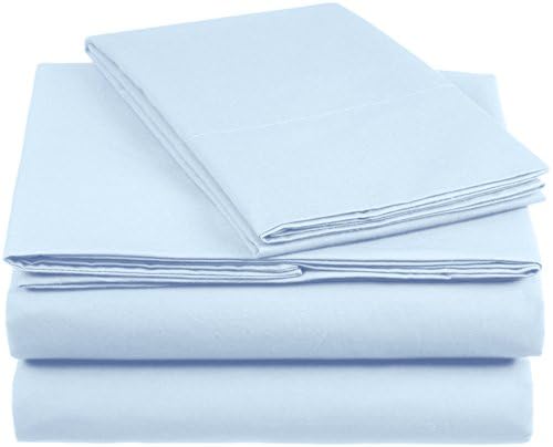 Amazon Basics, 100% Cotton, White, Double with Two Pillowcases