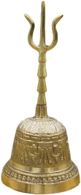 18cm Old Craftsmanship Copper Bell Yin Yang Feng Shui Master's Magic Tool