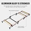 Bike Roller Trainer for Indoor Exercise, Bicycle Roller Trainer Riding Platform, Folding Stationary Bicycle Stand, Low Noise and Adjustable(Gold)