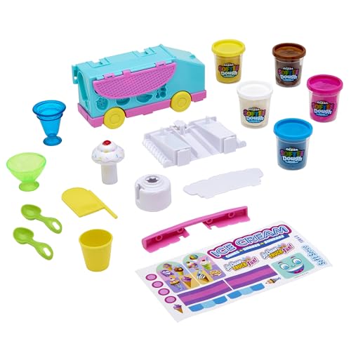Cra-Z-Art Softee Dough Ice Cream Truck Playset, Modeling Compound with Molds, Ages 3+, 10 oz - Thumbnail 4
