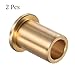 Kozelo 2pcs Bronze Flange Bearing Sleeve [13mm Bore x 19 OD x 30mm Flange Thickness] Self-Lubricating Bushings