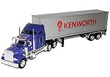 Der Lkw ist ca 50 cm lang. Welly Kenworth W900 Container LKW Truck Violett 1/32 Modell Auto mit individiuellem Wunschkennzeichen