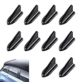 Yekoaru 10 PCS Air Vortex Generator Diffuser, Diffuser Shark Fin Kit, Self-Adhesive Spoiler Roof Wing Pointed Set, Universal Exterior Accessoriers for Most Cars (Black)