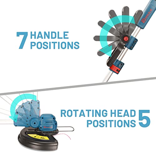 Enhulk 12 Inch Cordless String Trimmer/Edger, 20V Weed Wacker Eater Battery Powered Grass Trimmer With Auto-Feed, Mini-Mower For Lawn Care And Yard Work (Battery & Charger Included) #TOP5