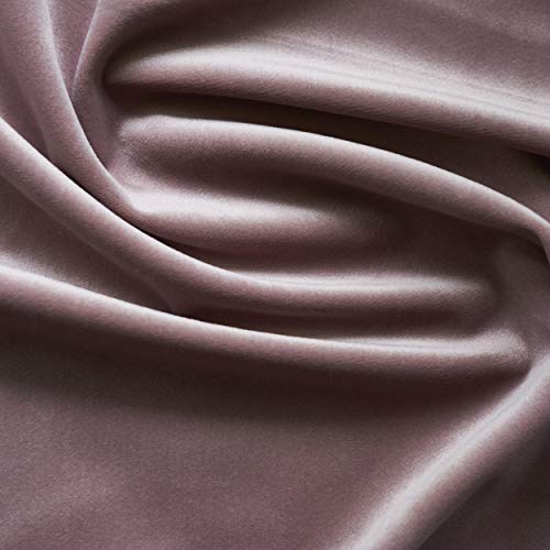 Solid Drapery Upholstery Soft Velvet Fabric Color Mauve by The Yard