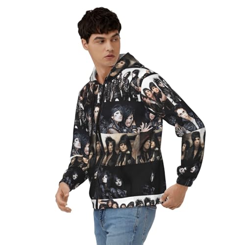 Black Music Veil Brides Men's Casual Zipper Hoodie Pullover Hooded Long Sleeve Sweatshirt with Big Pockets3