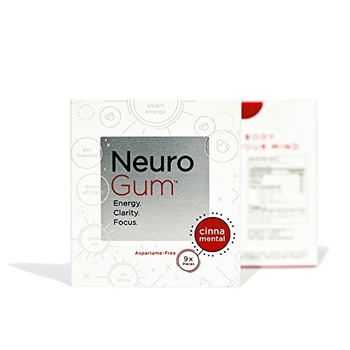 Neuro Gum Nootropic Cinnamon Flavor Energy Gum | Caffeine + L-theanine + B Vitamins | Sugar free + Gluten free + Non GMO + Vegan | CinnaMental Flavor (108 Count) - Thumbnail 3