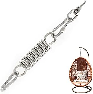 S-H KINHARD Swing Spring Hook, 360°Rotate Swing Hangers with 2 Carabiner, Stainless Steel Hammock Chair Hanging Kit Can be Used to Hang Hammocks, Swing Chairs, Sandbags, 250kg Capacity