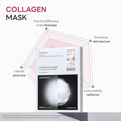 Mediheal Hyper Collagen - Collagen Real Deep Mask, Overnight Firming & Hydrating Gel Mask, Pore Appearance Refining, Plumping & Elasticity Care, Korean Skincare (4ea)