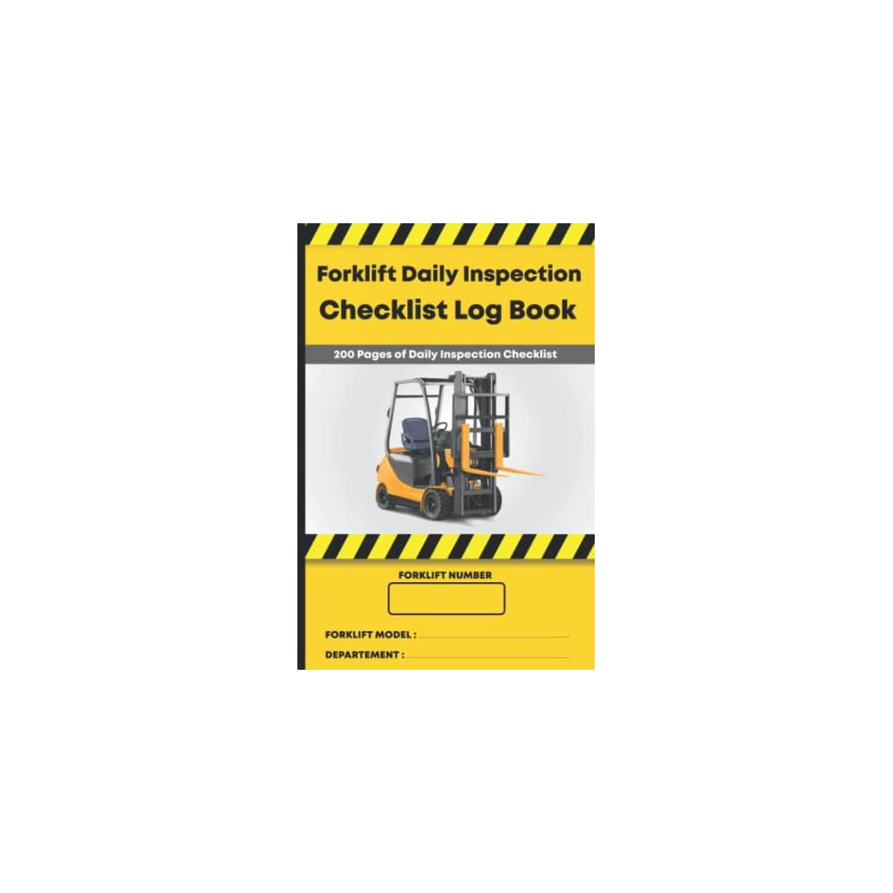 Buy Forklift Daily Inspection Checklist Log Book 200 Pages of Forklift