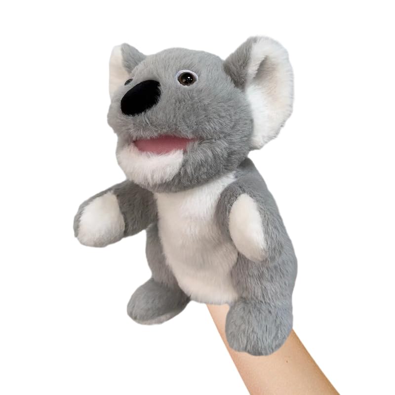 LOMTRATS 2026 Animal Hand Puppets for kids,Toddler Includes Wolf Tiger Lion Monkey So on Movable Open Mouths, Perfect for Storytelling,Teaching,Preschool,Birthday Gifts