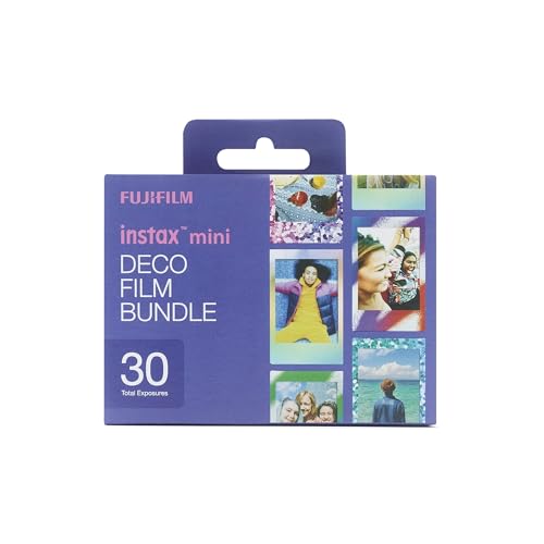 Paquete de película instax mini DECO: 30 fotos (10 con borde Confeti, 10 con borde Cola de Sirena y 10 con borde Spray Art) miniatura 2