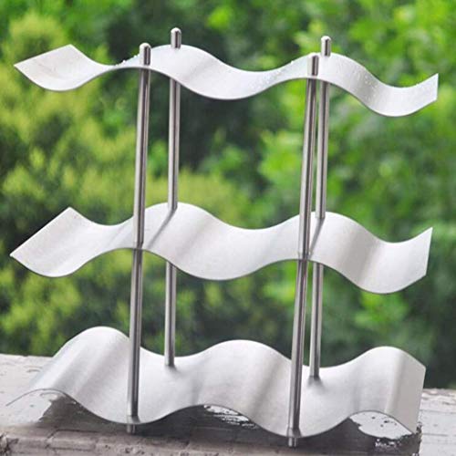Soporte para botellas de vino acero inoxidable 9 botellas miniatura 2