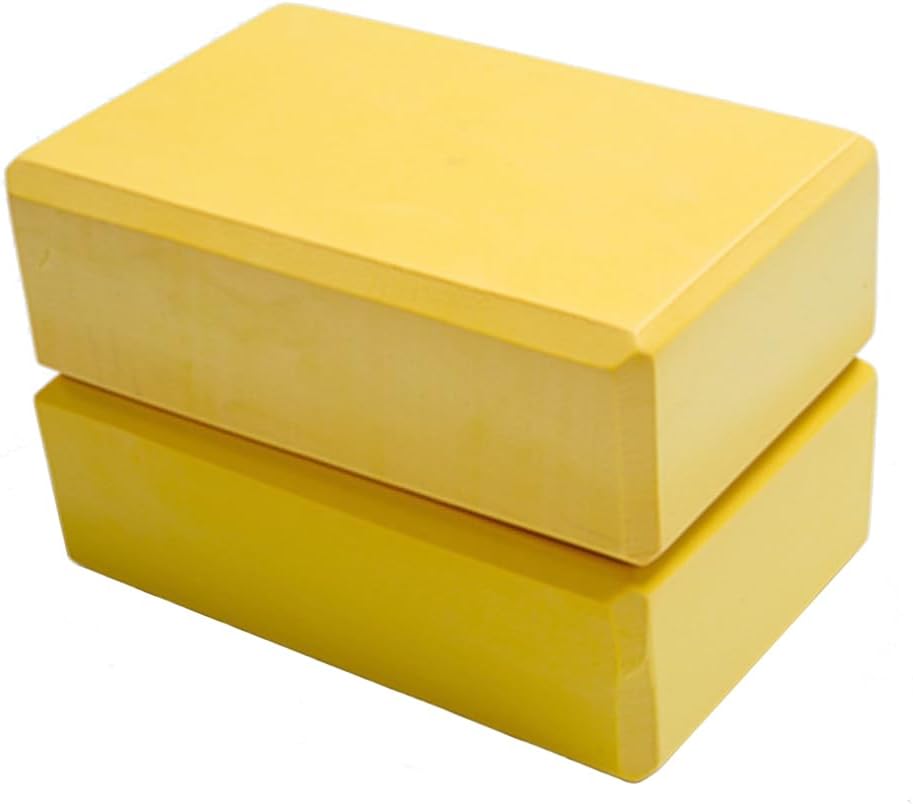 Set of 2 Yoga Blocks EVA Foam Exercise Bricks Provides Stability Balance and Support Improve Strength - 9 x 6x 3 inches
