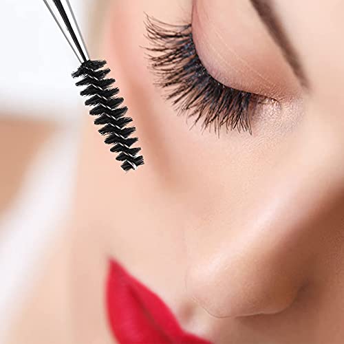 3 Pieces Spoolies for Eyelash Extensions with Cap Mascara Lash Wands Pink Brow Brushes Spooly for Eyelashes - Thumbnail 6