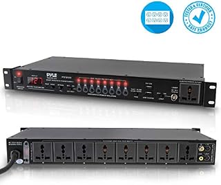 8 Outlet Power Sequencer Conditioner - 2200W Rack Mount Pro Audio Digital Power