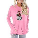 Damen Langarmshirt Große Größe Weihnachten Rundhals Langarm Elegant Muster Buchstabe Lässig Shirt Oberteil Pullover Sweatshirt Ohne Kapuze Herbst Winter Frühling Lose Top Bluse S-XXXL