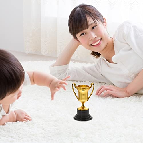 Toyvian Pacote 20 Mini Troféus De Ouro Troféus De Ouro Para Crianças De Troféu De Plástico Base Para