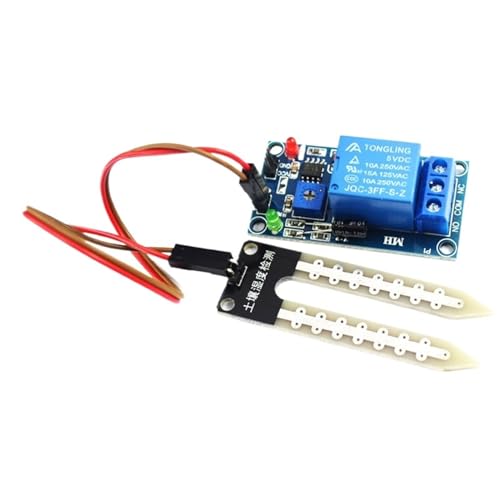 Interruptor inicio riego automático con módulo de control relé y sensor humedad suelo 12V CC 4