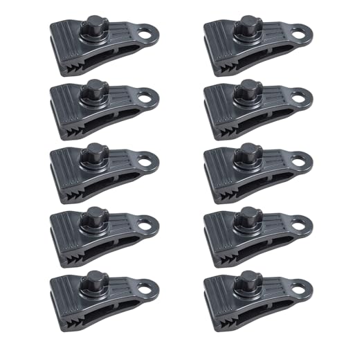 Pince de bâche de camping en lot de 10 clips de fixation avec vis moletées
