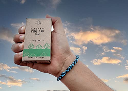It's Our Choice No Plastic Bottle Aloe Vera Handmade Pine Tar Soap Bar, Hot Press Soap – Biodegradable Sustainable & All Natural Body Wash For Men & Women- (Aloe, 3.8) #TOP4