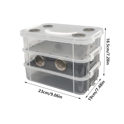 Contenedor para hábitat de cría de 35x19x23cm con herramientas de limpieza 6