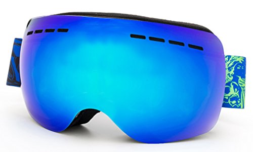 Cloud 9 - Women Ski Snow Goggles Nuclear Adult Anti-Fog Wide Angle Frameless Uv400 Snowboarding Skiing Crystal Clear Flash Lens Coating Women Ski Goggle New Model (1 Pair Only, Choose Your Color) #TOP2
