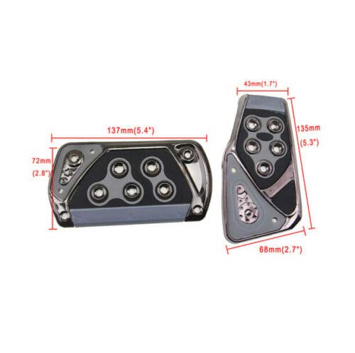 MACHSWON Anti-Slip Performance Foot Pedal Pads,2X Universal Car Brake Pad Sport Racing Accelerator Car Pedals Covers Universal Automatic (Blue) by MACHSWON - Image 4