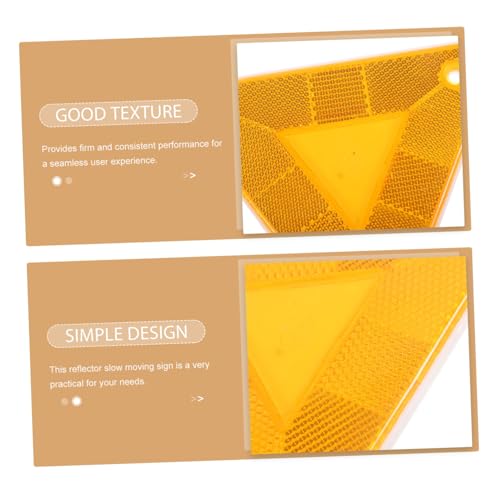 Señal triangular reflectiva para vehículo lento 8 piezas miniatura 6