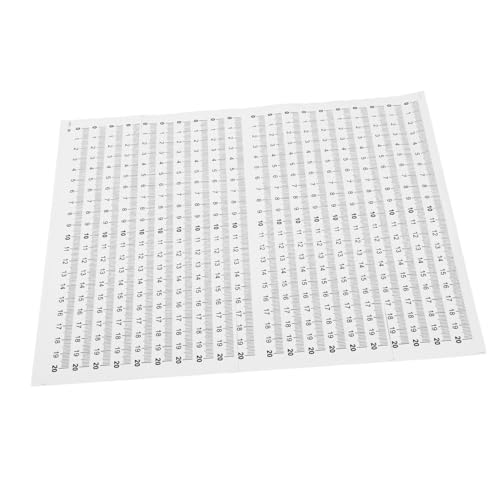OSALADI Pegatinas Adhesivas De Regla Métrica Autoadhesiva 0-20 Cm, 20 Unidades, Resistente Al Agua, Tipografía Negra Clara, Para Medición y Trabajo Superficies Húmedas