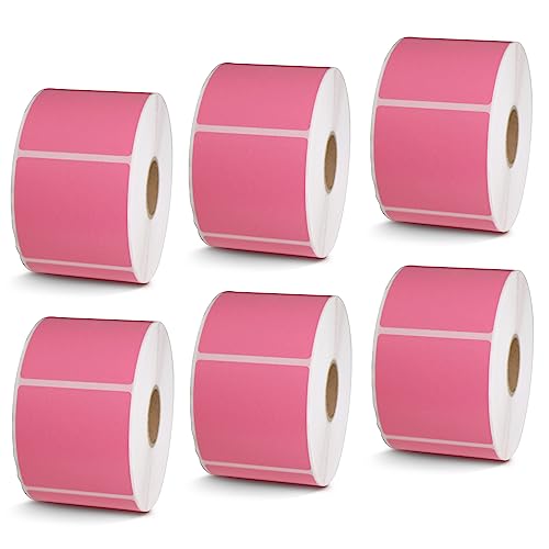 Étiquettes carrées 5,1 cm résolvez vos problèmes de tri avec ces rouleaux rose