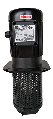 1/2 HP Coolant Pump for CNC Lathe Machine Tool Circulation, Immersion Length 180mm (7