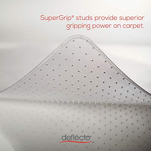 Deflect-O 46 By 60-Inch Duramat Beveled Chair Mat For Low Pile Carpet, Clear #TOP2
