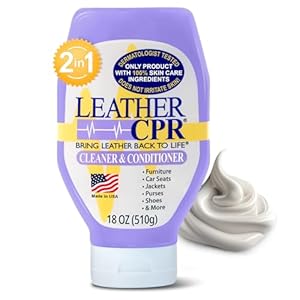 Leather CPR Leather Cleaner And Conditioner For Furniture, Car Interiors, And Leather Products, No-Fade Leather Couch Cleaner With Protectants, Non-Toxic Leather Couch Cleaner And Leather Protector