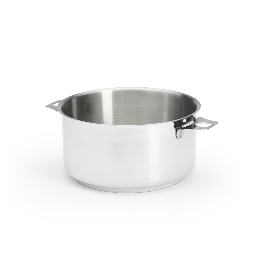 De Buyer - Casserole en inox MILADY TWISTY amovible - Diamètre 20 cm -, Argenté