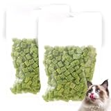 Nimblyne 2 Beutel Katzengras Snack 120g, Gefriergetrocknet Snacks für Katzen, Katzengras Sticks, Katzengras Fertig Gewachsen für Katzen für die Zahnpflege und Haarknäuel Entfernen