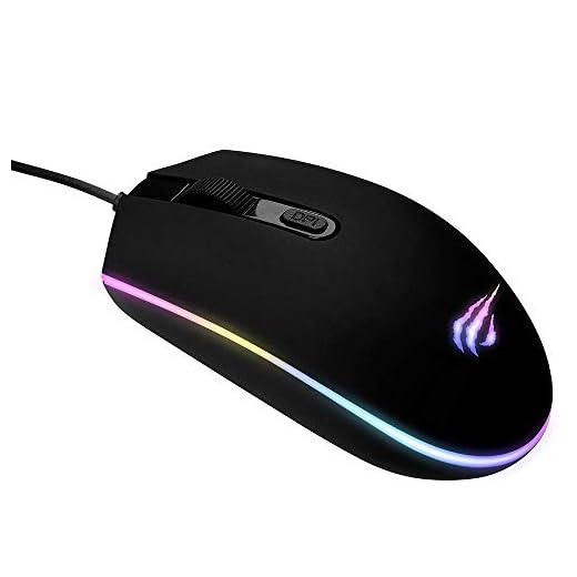 Mouse Gamer RGB, 4 Botões, 800-1000-1200 DPI, USB, HAVIT, MS1003