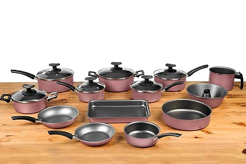 Jogo Conjunto Panelas Antiaderente 13 Peças Rose