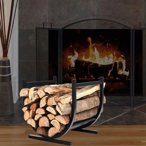 Range-bûches intérieur extérieur : support bois cheminée et entrepôt - 3