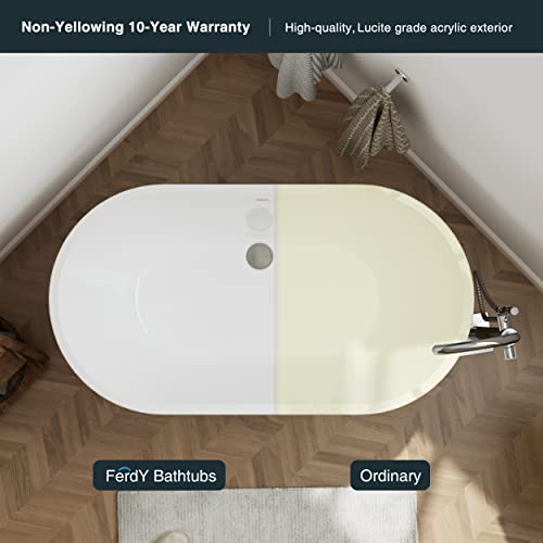 FerdY Shangri-La Freestanding Acrylic Oval Bathtub #TOP29