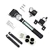 SAMLITE New Mini Bike Pump Portable Bicycle Frame Pump Glue-Less Puncture Repair Kit Presta and Schrader Valve Includes Mount Kit High Pressure 120 PSI 8 Bar Free Bike Bell and Sports Needle Included