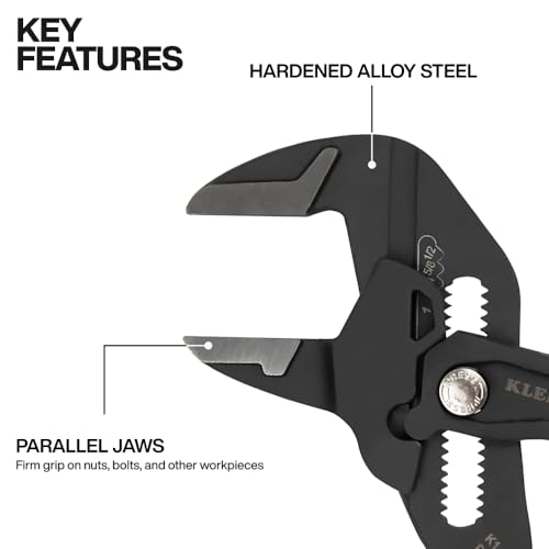 Klein Tools D53110 Compact Plier Wrench, High Leverage Multi-Use Adjustable Plier Wrench with Smooth Jaws, 10-Inch by KLEIN TOOLS - Image 2