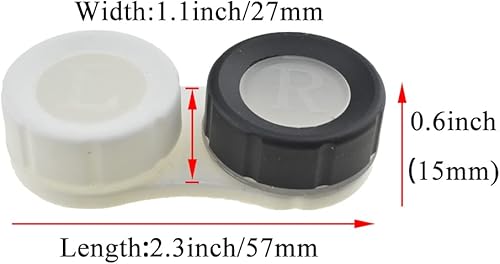 Miniatura 2 de HAHIYO Kit de soporte de caja para lentes de contacto con espejo, luz duradera a prueba de fugas, práctico contenedor de lentes de contacto para