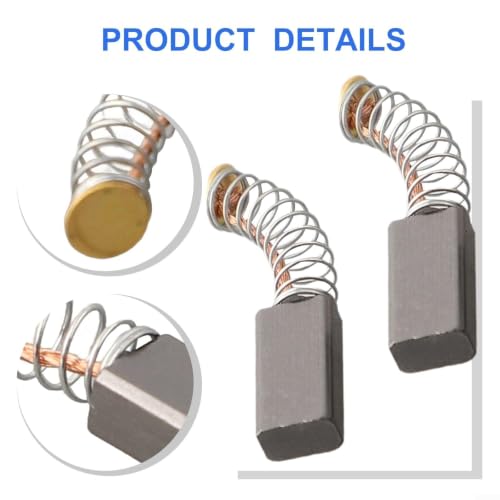 Lot de 2 balais de carbone de rechange pour moteurs électriques trouvés dans les outils électriques tels que perceuses, scies, meuleuses, aspirateurs, moteurs et ventilateurs de moto – vue 9