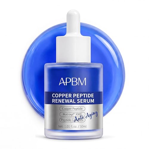 APBM Copper Peptides Serum for Face | GHK-Cu Peptide + Matrixyl 3000 + Hyaluronic Acid | Anti-Aging Firming Serum for Fine Lines, Wrinkles & Skin Elasticity | 1.01 fl oz