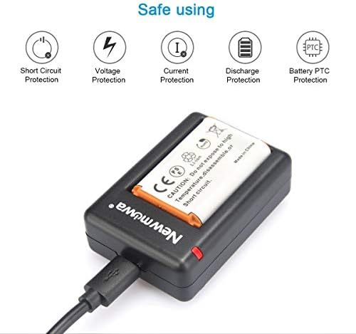 Newmowa NP-BX1 Replacement Battery (2-Pack) and Rapid Dual Charger for Sony DSC-HX50V,DSC-HX300,DSC-HX400,DSC-RX1,DSC-RX1R,DSC-RX100,DSC-RX100 II, DSC-RX100M II,DSC-RX100 V, DSC-RX100 VI, DSC-RX100 Charger + 2 NP-BX1 Batteries)